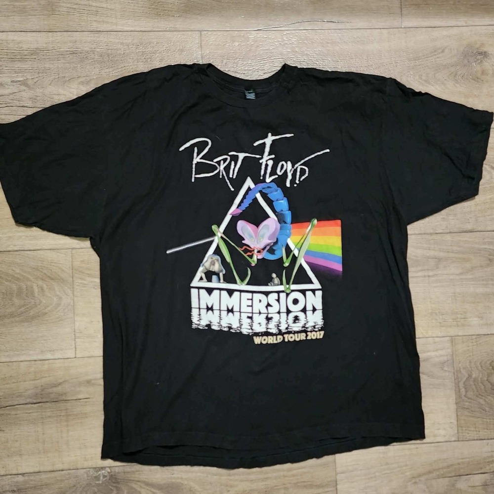 Brit Floyd Immersion World Tour 2017 Concert T-Shirt Black Mens XXL Pink Floyd